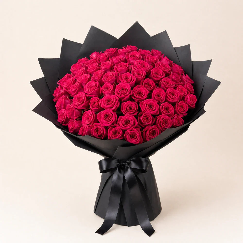 Hot Pink Roses — 50 roses