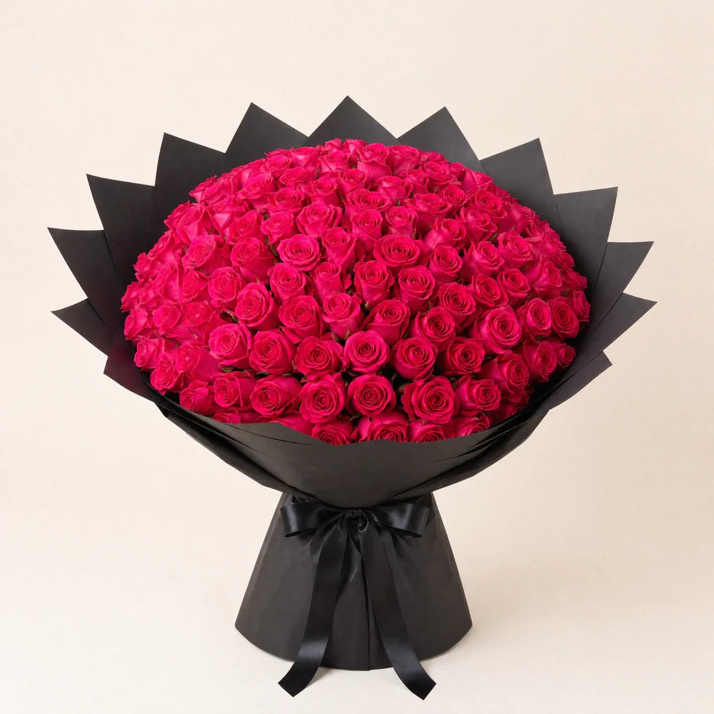 Hot Pink Roses — 75 roses