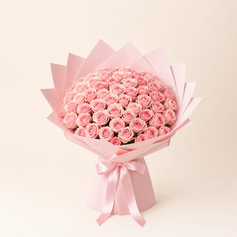 Light Pink Roses — 50 roses