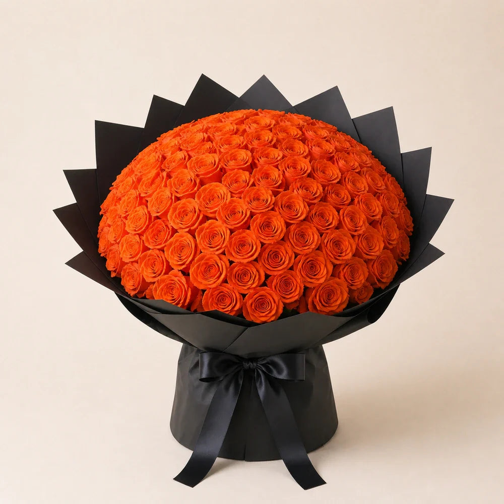 Orange Roses — 100 roses