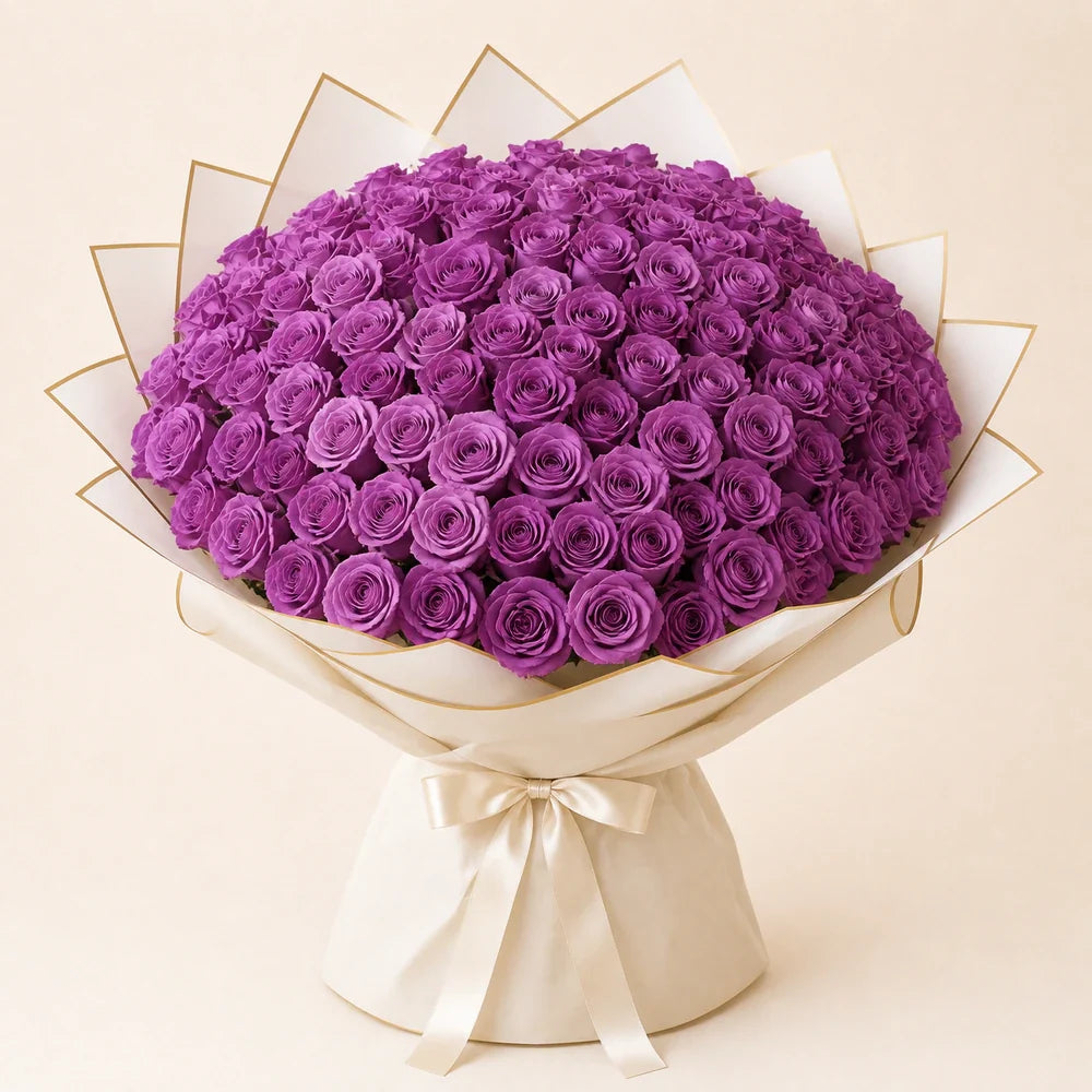 Purple Roses — 100 roses