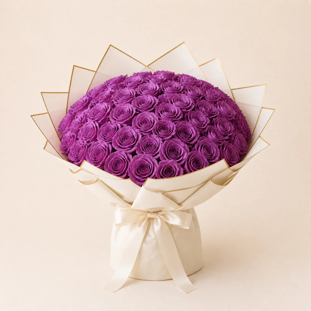 Purple Roses — 50 roses